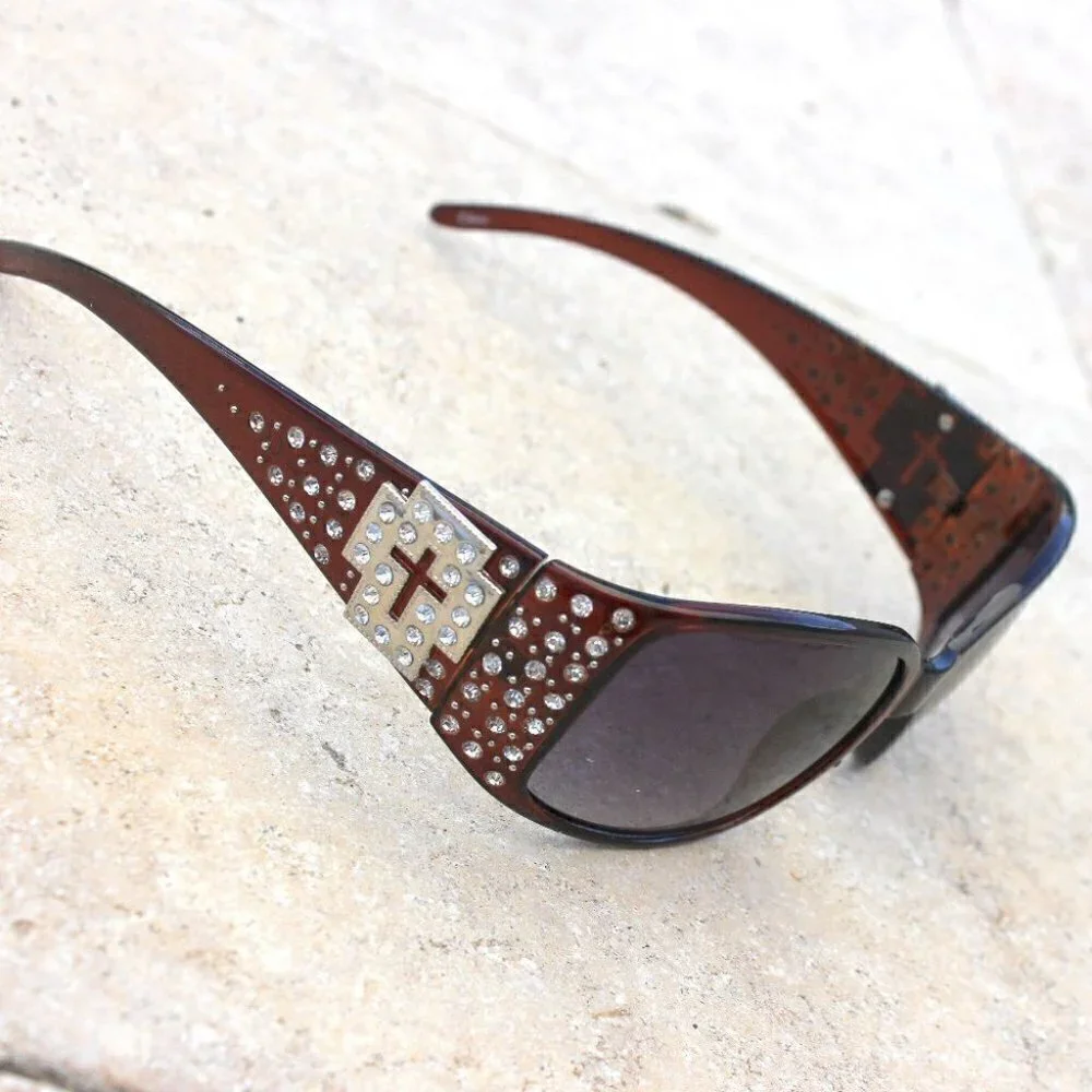 Red Super-Cute Cross bling Sunglasses Look GREAT on! Style is Amazing!